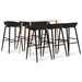 Set mobilier de bar, 7 piese, alb și negru - WALTI WALTI