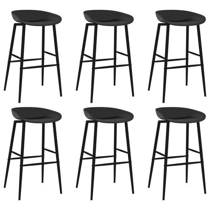 Set mobilier de bar, 7 piese, alb și negru - WALTI WALTI