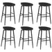 Set mobilier de bar, 7 piese, alb și negru - WALTI WALTI
