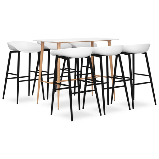 Set mobilier de bar, 7 piese, alb - WALTI WALTI