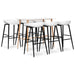 Set mobilier de bar, 7 piese, alb - WALTI WALTI