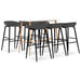 Set mobilier de bar, 7 piese, alb și gri - WALTI WALTI