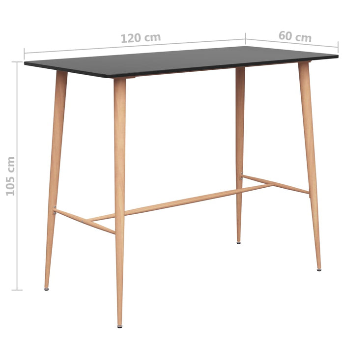 Set mobilier de bar, 5 piese, negru și alb - WALTI WALTI