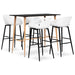 Set mobilier de bar, 5 piese, negru și alb - WALTI WALTI