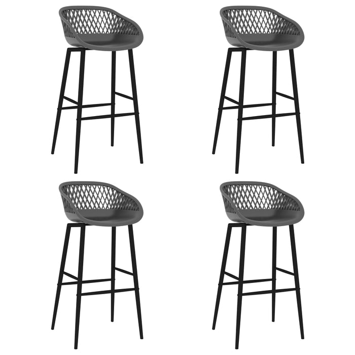 Set mobilier de bar, 5 piese, negru și gri - WALTI WALTI