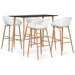 Set mobilier de bar, 5 piese, negru și alb - WALTI WALTI