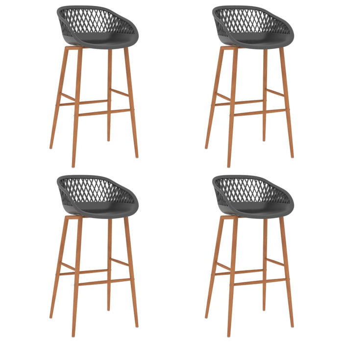 Set mobilier de bar, 5 piese, negru și gri - WALTI WALTI