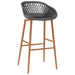 Set mobilier de bar, 5 piese, negru și gri - WALTI WALTI