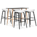 Set mobilier de bar, 5 piese, negru și alb - WALTI WALTI