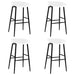 Set mobilier de bar, 5 piese, negru și alb - WALTI WALTI