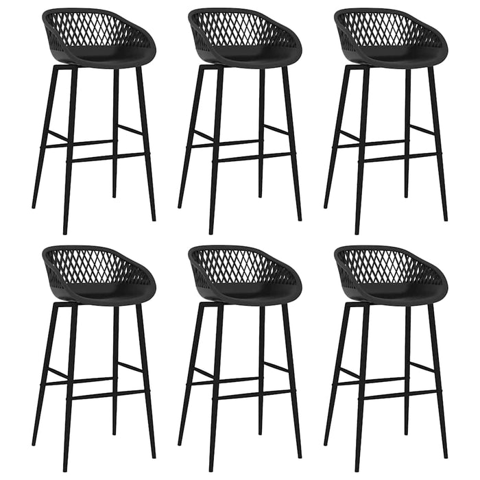 Set mobilier de bar, 7 piese, negru WALTI