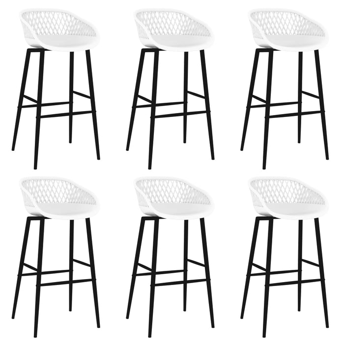 Set mobilier de bar, 7 piese, negru și alb - WALTI WALTI