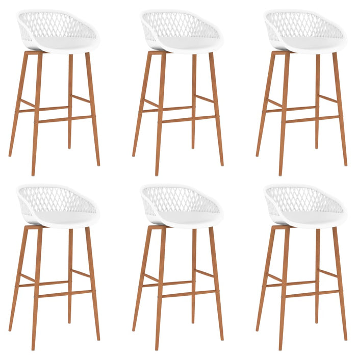 Set mobilier de bar, 7 piese, negru și alb - WALTI WALTI