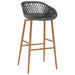 Set mobilier de bar, 7 piese, negru și gri - WALTI WALTI
