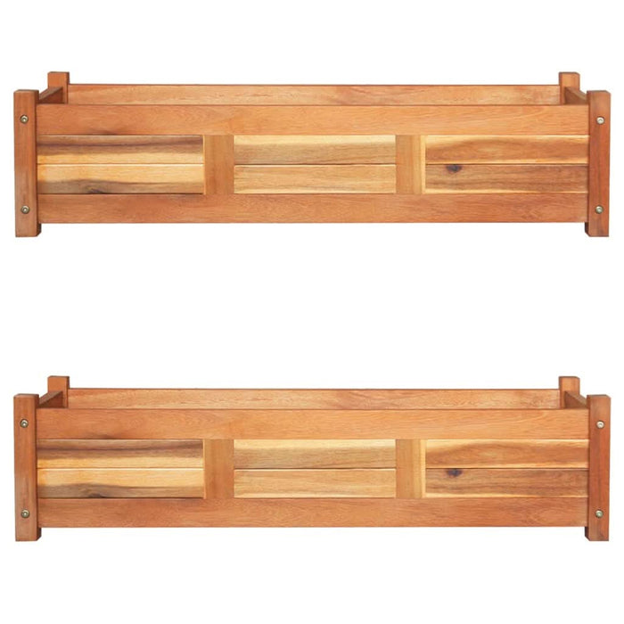 Straturi înălțate de grădină, 2 buc, 100x30x25 cm, lemn acacia - WALTI WALTI