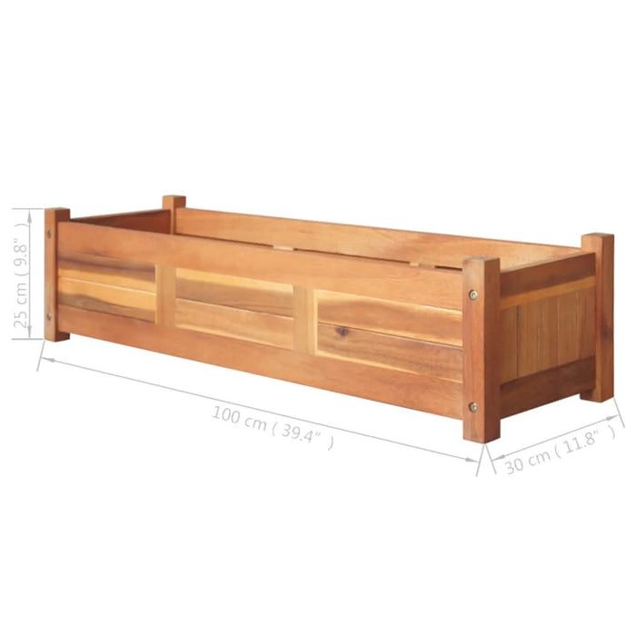 Straturi înălțate de grădină, 2 buc, 100x30x25 cm, lemn acacia - WALTI WALTI