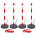 Set 4 stâlpi de blocare & 2 lanțuri de plastic, 10 m - WALTI WALTI
