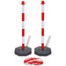 Set 4 stâlpi de blocare & 2 lanțuri de plastic, 10 m - WALTI WALTI