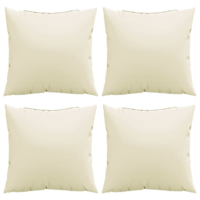 Perne decorative, 4 buc., crem, 50x50 cm, material textil WALTI