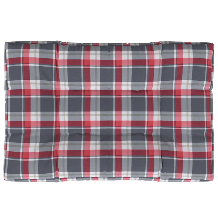 Pernă de paleți, roșu carouri, 120x80x12 cm, material textil WALTI