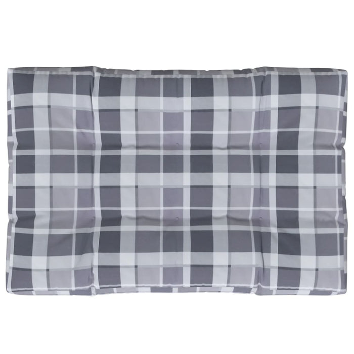 Pernă de paleți, gri carouri, 120x80x12 cm, material textil - WALTI WALTI