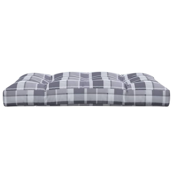 Pernă de paleți, gri carouri, 120x80x12 cm, material textil - WALTI WALTI