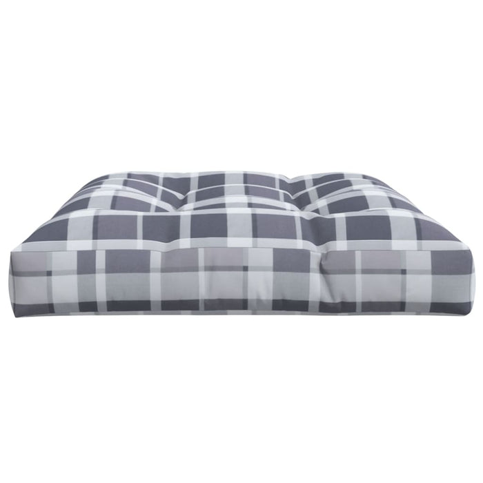 Pernă de paleți, gri carouri, 120x80x12 cm, material textil - WALTI WALTI