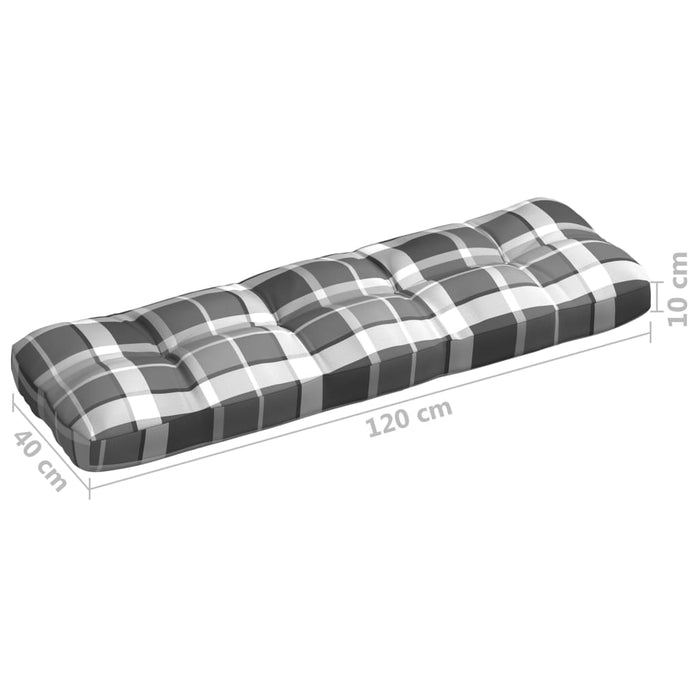 Perne pentru canapea din paleți, 7 buc., gri, model carouri - WALTI WALTI