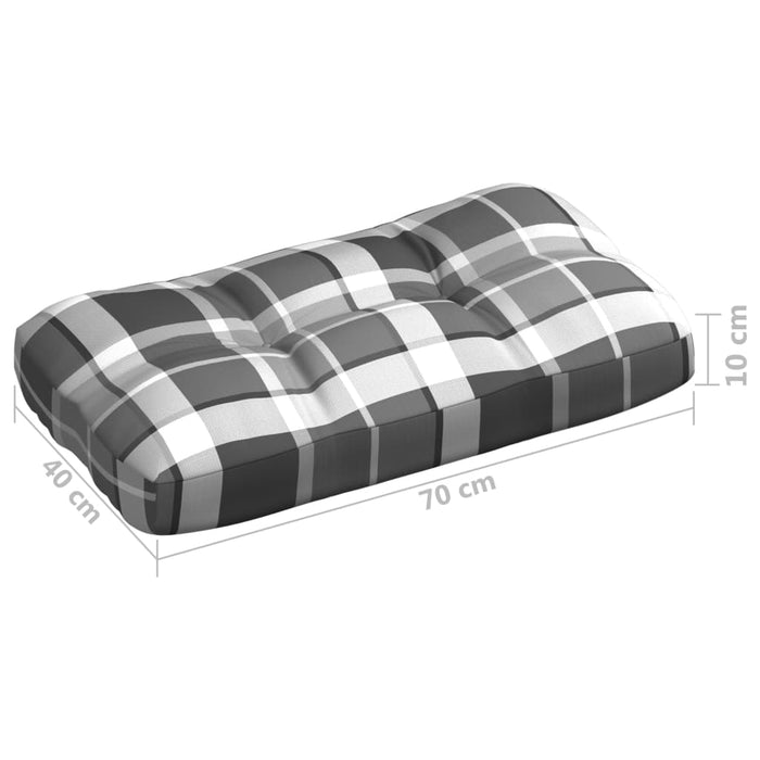 Perne pentru canapea din paleți, 7 buc., gri, model carouri - WALTI WALTI