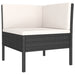 Set mobilier de grădină cu perne, 6 piese, negru, poliratan - WALTI WALTI