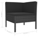 Set mobilier de grădină cu perne, 6 piese, negru, poliratan - WALTI WALTI
