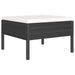 Set mobilier de grădină cu perne, 4 piese, negru, poliratan - WALTI WALTI