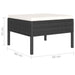 Set mobilier de grădină cu perne, 4 piese, negru, poliratan - WALTI WALTI