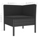 Set mobilier de grădină cu perne, 6 piese, negru, poliratan - WALTI WALTI