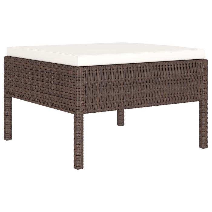 Set mobilier de grădină cu perne, 6 piese, maro, poliratan - WALTI WALTI
