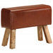 Bancă Bok gimnastică maro 58cm piele naturală/lemn masiv mango - WALTI WALTI