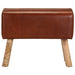 Bancă Bok gimnastică maro 58cm piele naturală/lemn masiv mango - WALTI WALTI
