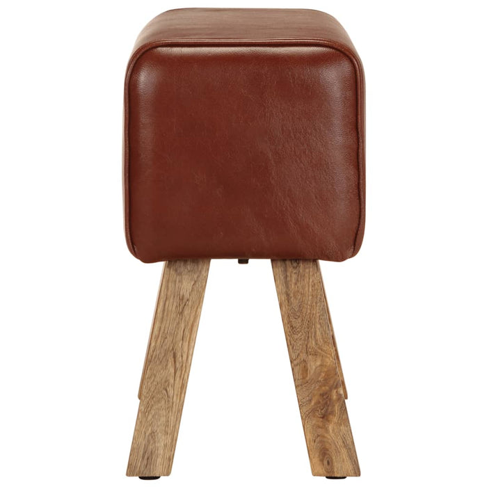 Bancă Bok gimnastică maro 58cm piele naturală/lemn masiv mango - WALTI WALTI