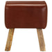 Bancă Bok gimnastică maro 38 cm piele naturală/lemn masiv mango - WALTI WALTI