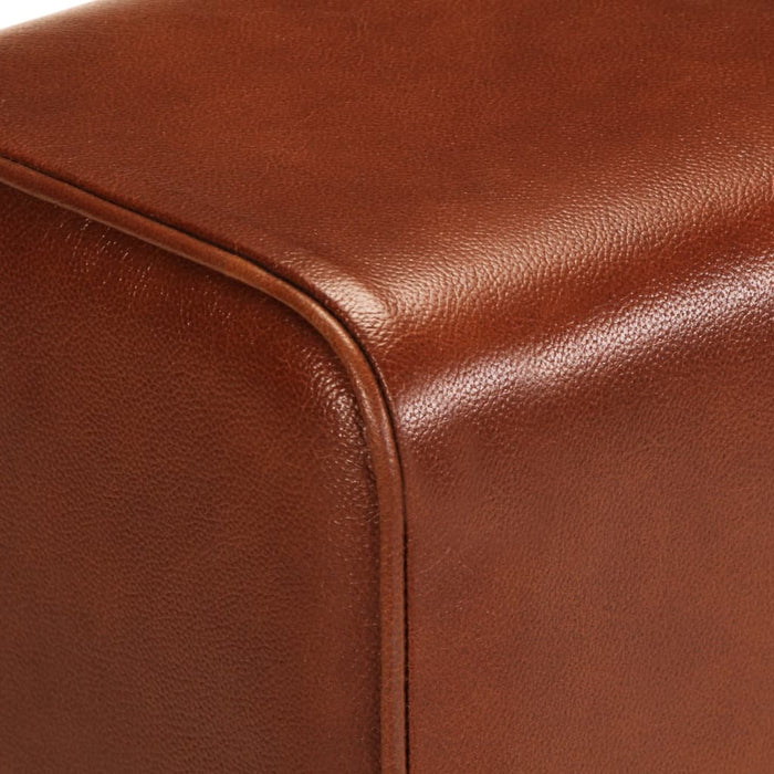 Bancă Bok gimnastică maro 38 cm piele naturală/lemn masiv mango - WALTI WALTI