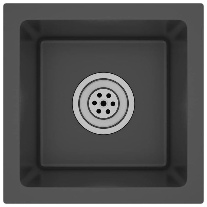 Chiuvetă de bucătărie lucrată manual, negru, oțel inoxidabil - WALTI WALTI