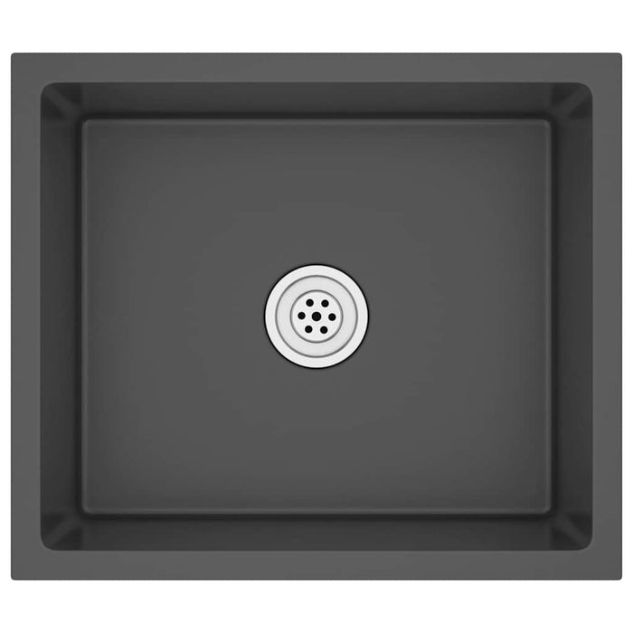 Chiuvetă de bucătărie lucrată manual, negru, oțel inoxidabil - WALTI WALTI