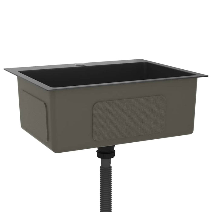 Chiuvetă de bucătărie, negru, oțel inoxidabil - WALTI WALTI