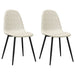 Scaune de bucătărie, 2 buc., alb crem, catifea - WALTI WALTI