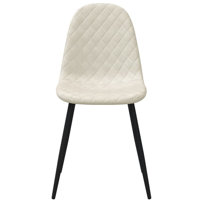 Scaune de bucătărie, 2 buc., alb crem, catifea - WALTI WALTI