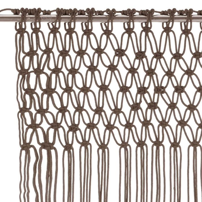 Perdea macrame, gri taupe,140 x 240 cm, bumbac - WALTI WALTI