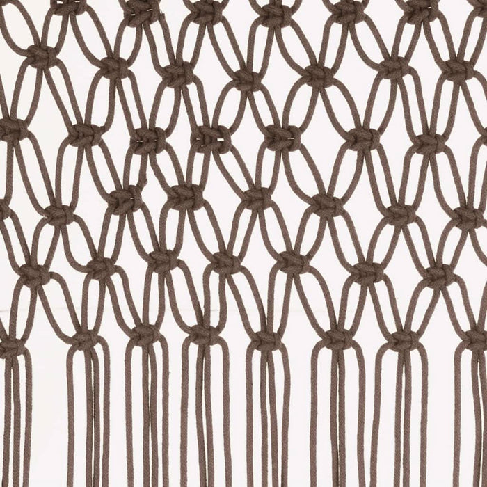 Perdea macrame, gri taupe,140 x 240 cm, bumbac - WALTI WALTI