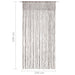 Perdea macrame, gri taupe,140 x 240 cm, bumbac - WALTI WALTI