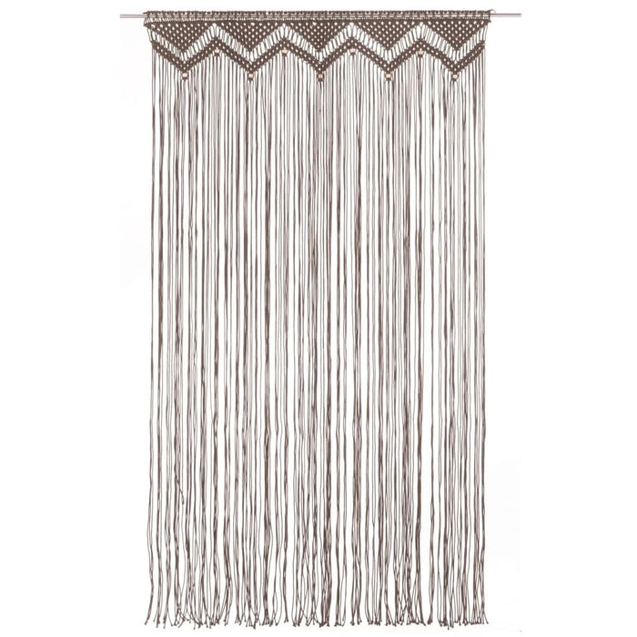 Perdea macrame, gri taupe,140 x 240 cm, bumbac - WALTI WALTI