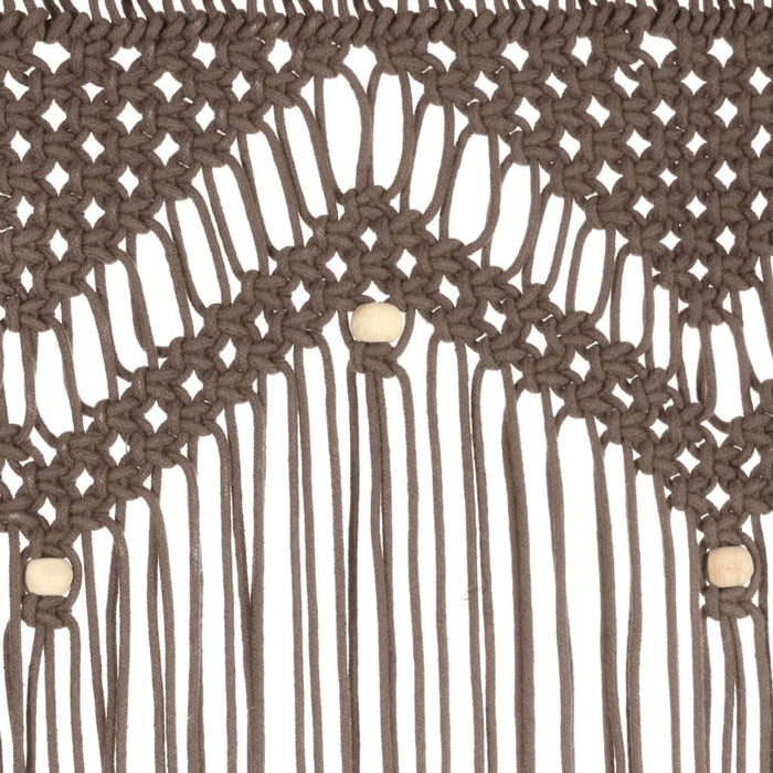 Perdea macrame, gri taupe,140 x 240 cm, bumbac - WALTI WALTI